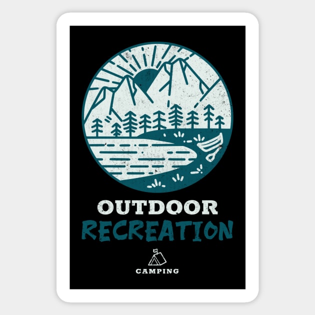 Camping Outdoorsman Mountains Sticker by Tip Top Tee's